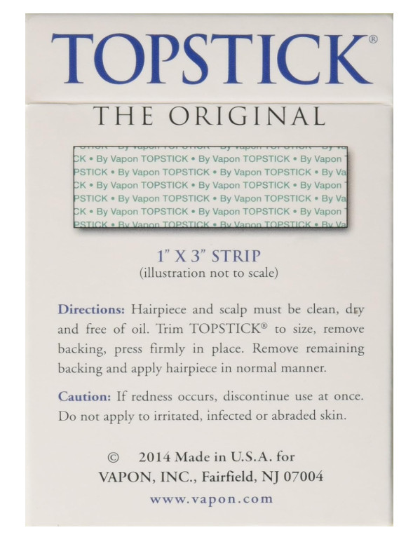 Topstick Clear Hairpiece Tape (1 Roll) – 1 x 3 WIDE STRIPS