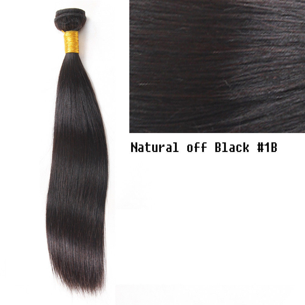 Silky Straight Virgin Brazilian Human Hair color #1 #2 #4 natural one bundle