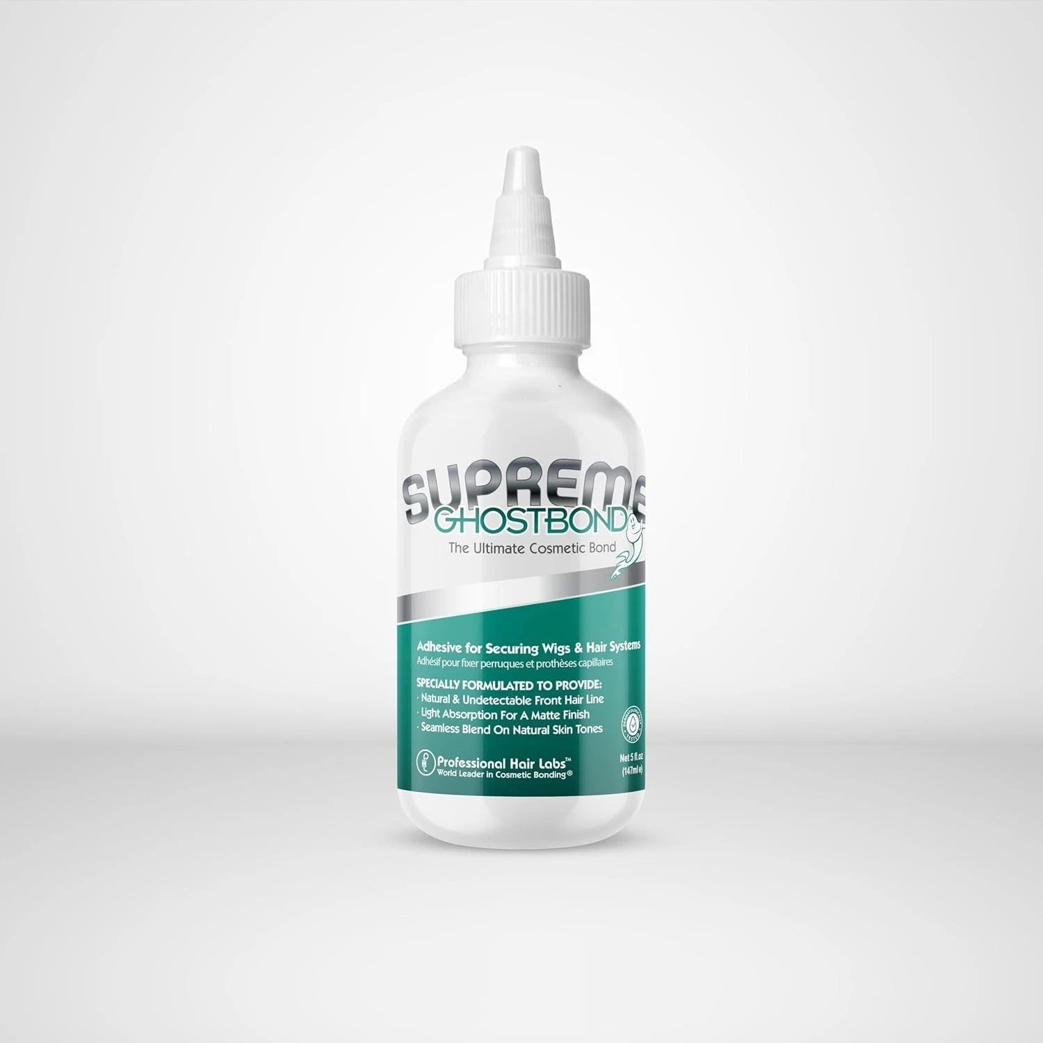 GHOSTBOND Supreme Wig Glue 5oz: No Shine, Invisible Lace Adhesive, Strong Hol…