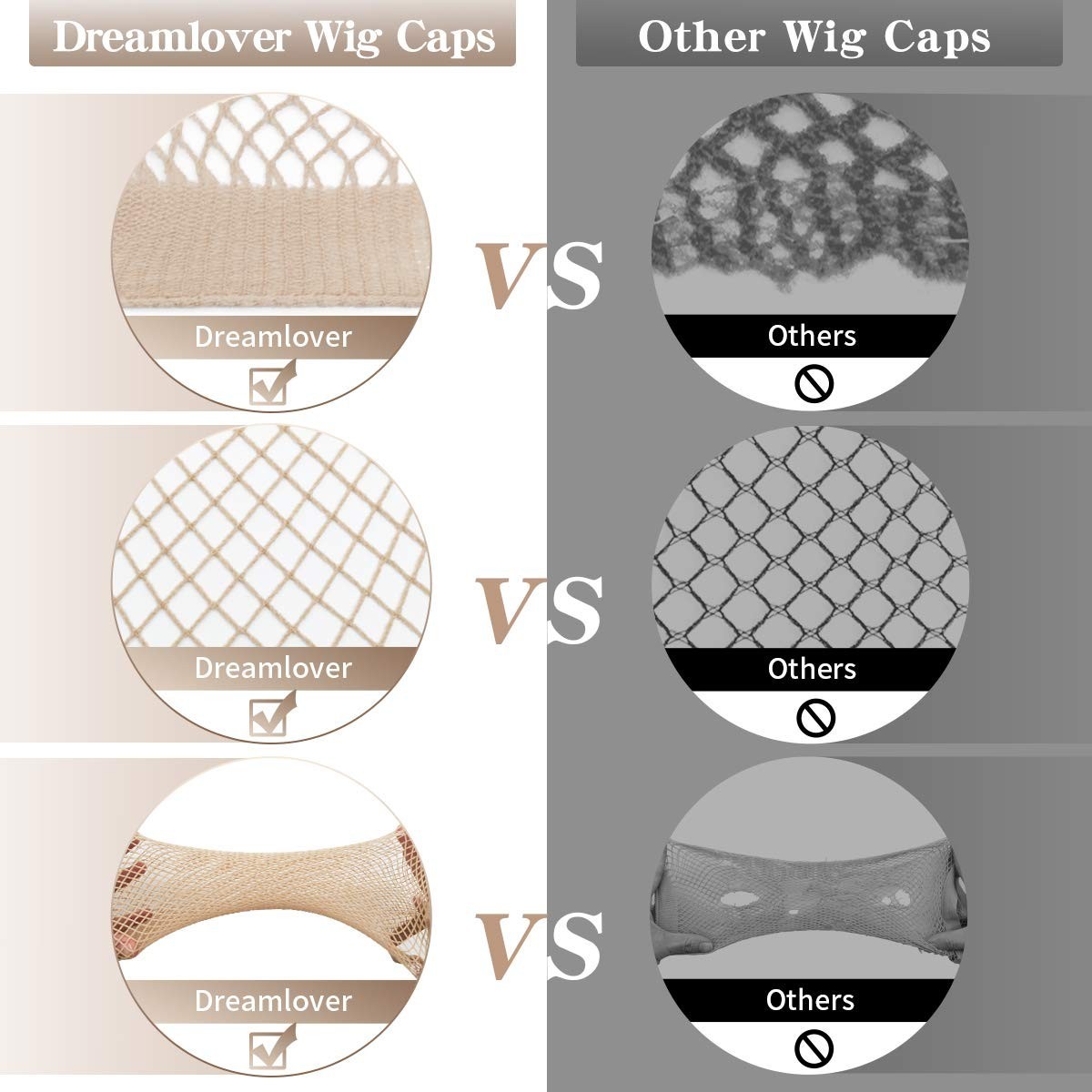 Comfortable 2-Piece Wig Caps – Breathable Design for All-Day Wear, Nude Color