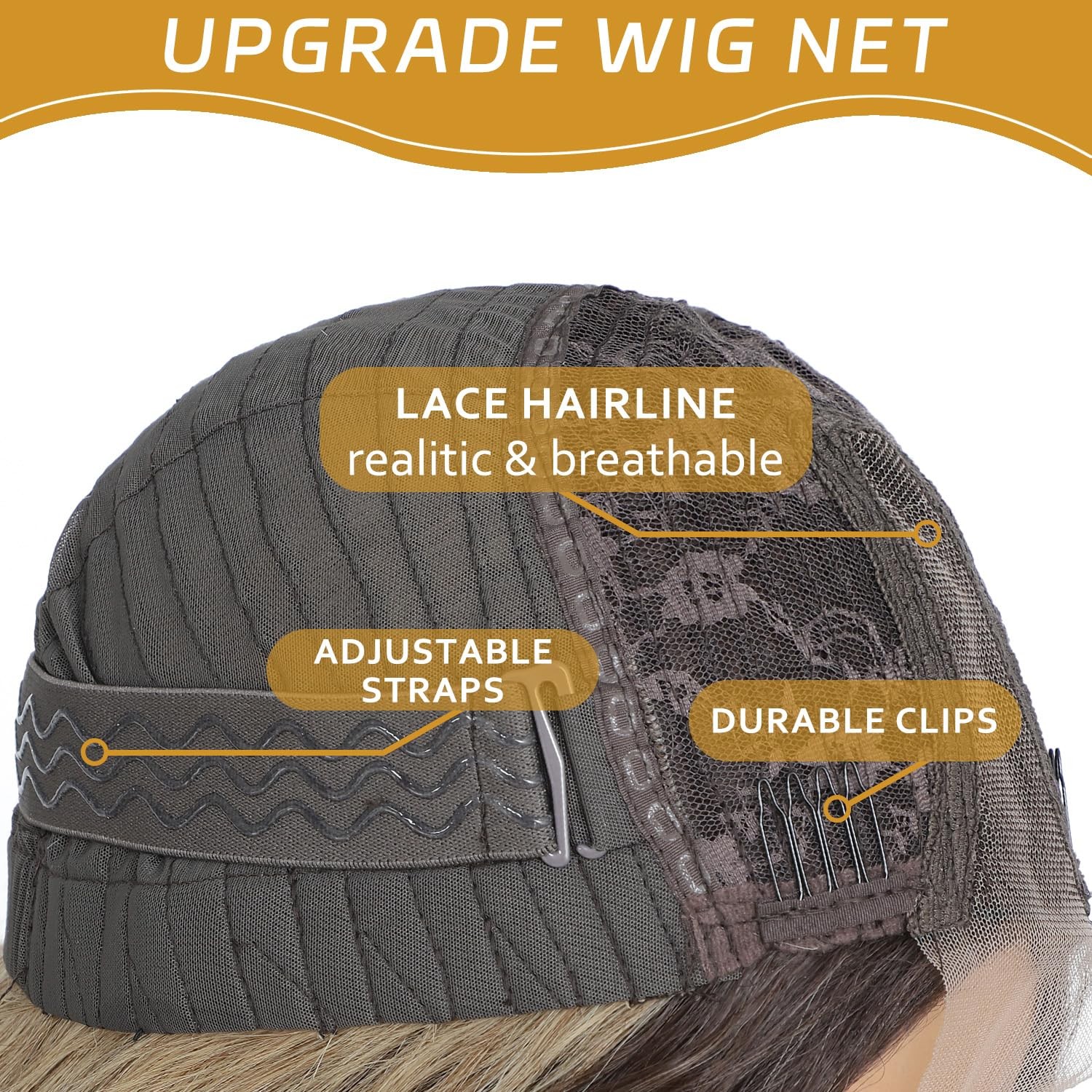 Ombre Blonde Wig for Women, Long Ombre Blonde Wavy Wig Middle Part 26 Inch Bl…