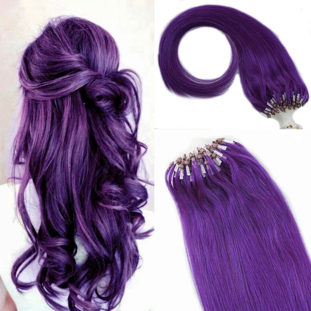 Micro Links Human Hair Extensions Nano Bead Micro Loop Natural Indian Hair US