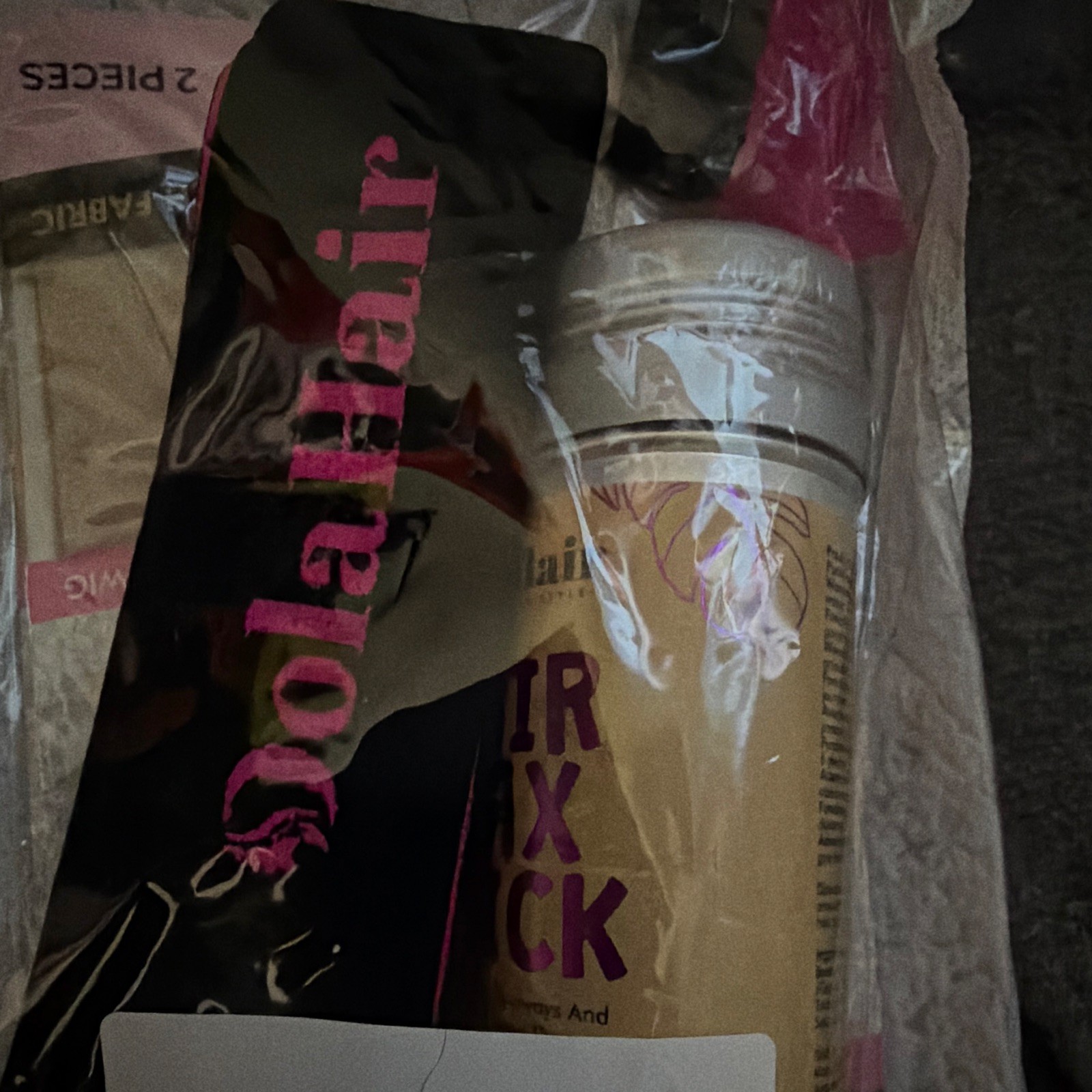 Wig & Extension Supplies Kit Lot, Assorted Items in Plastic Zip Bag