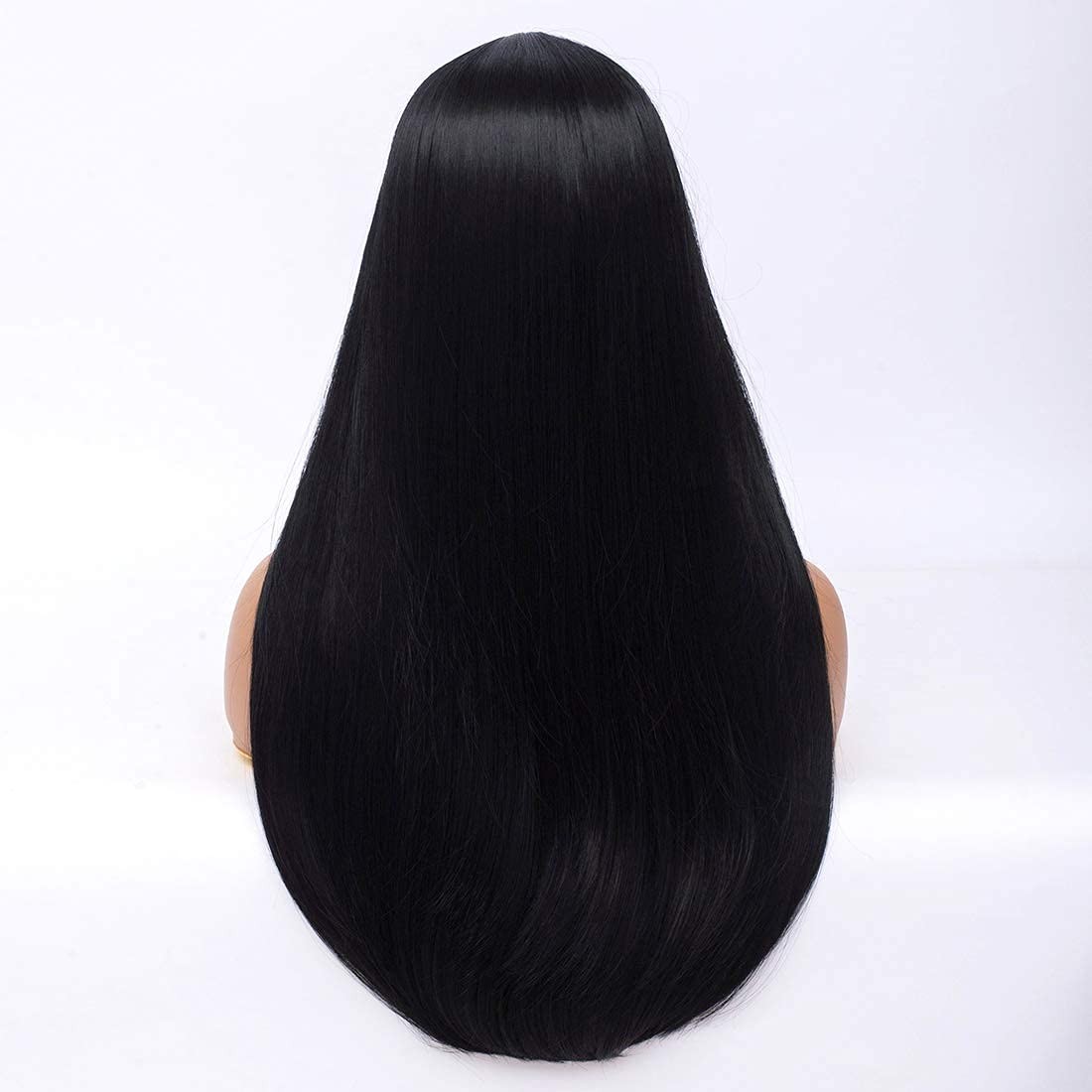 28″ Long Straight Natural Black Women Wednesday Addams Costume Morticia Wig