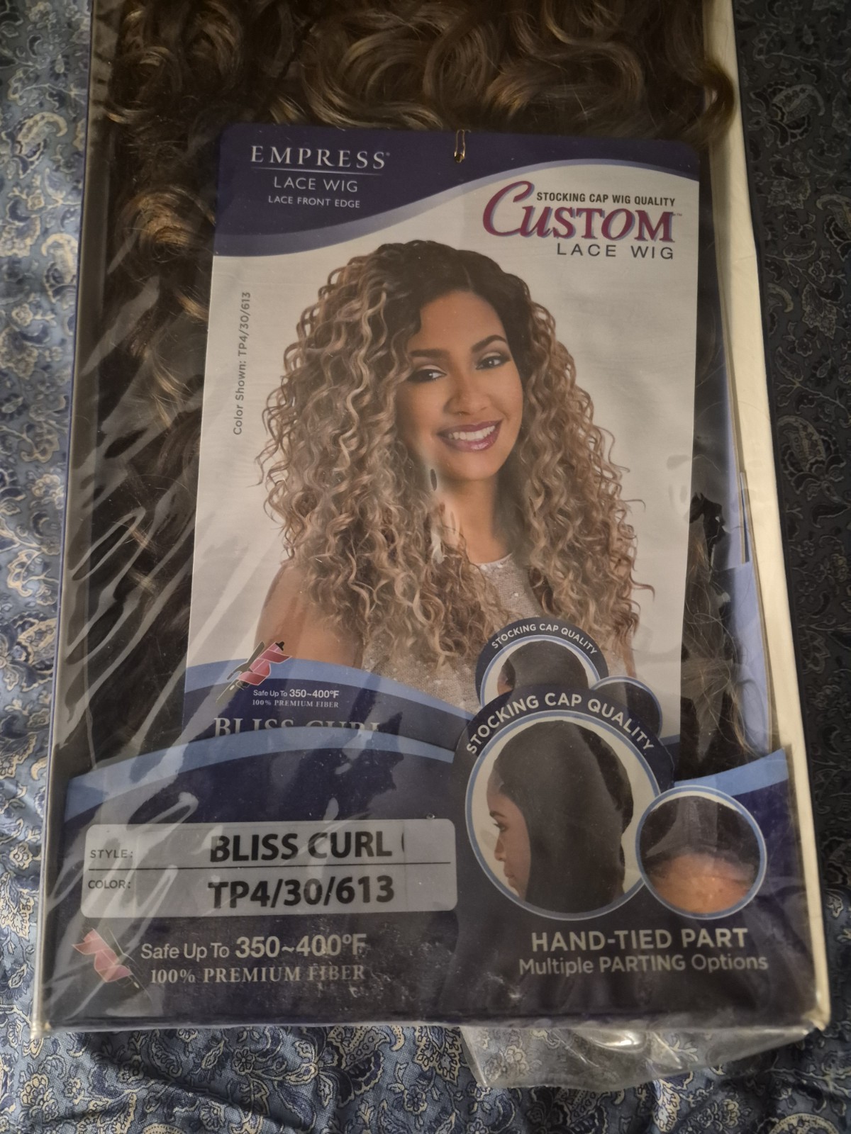 Sensationnel Empress Custom Lace Front Bliss Curl Curly Wig TP4/30/613