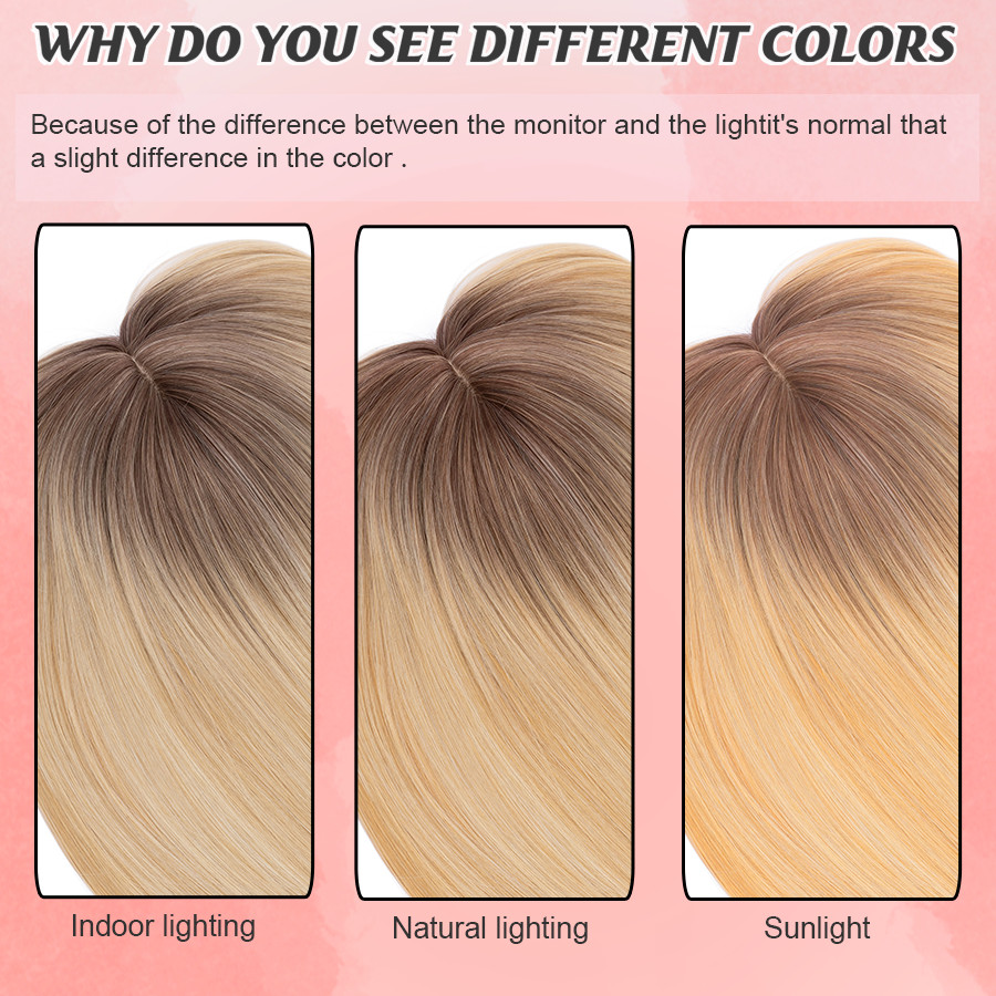 Free Part Women Topper Real As Human Hair Toupee Clip in Straight Wavy Hairpiece