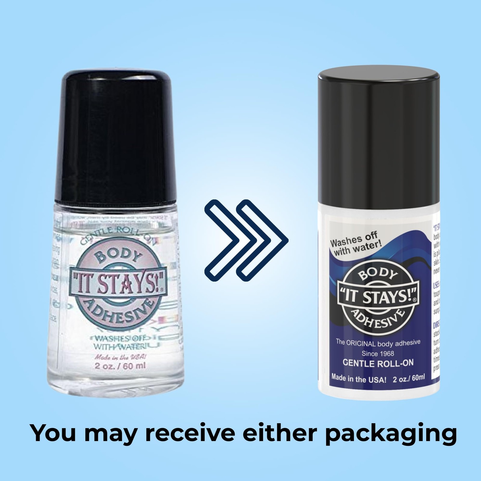 ABSOLUTE SUPPORT It Stays! Roll-On 2 Ounce (Pack of 3), Clear/Transparent