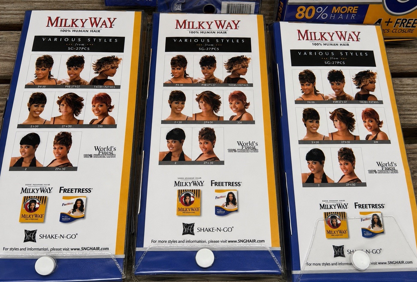 Milky Way 100% Human Hair Weave Lot Que Fourbulous Shortcut Series 5PCS Bulk