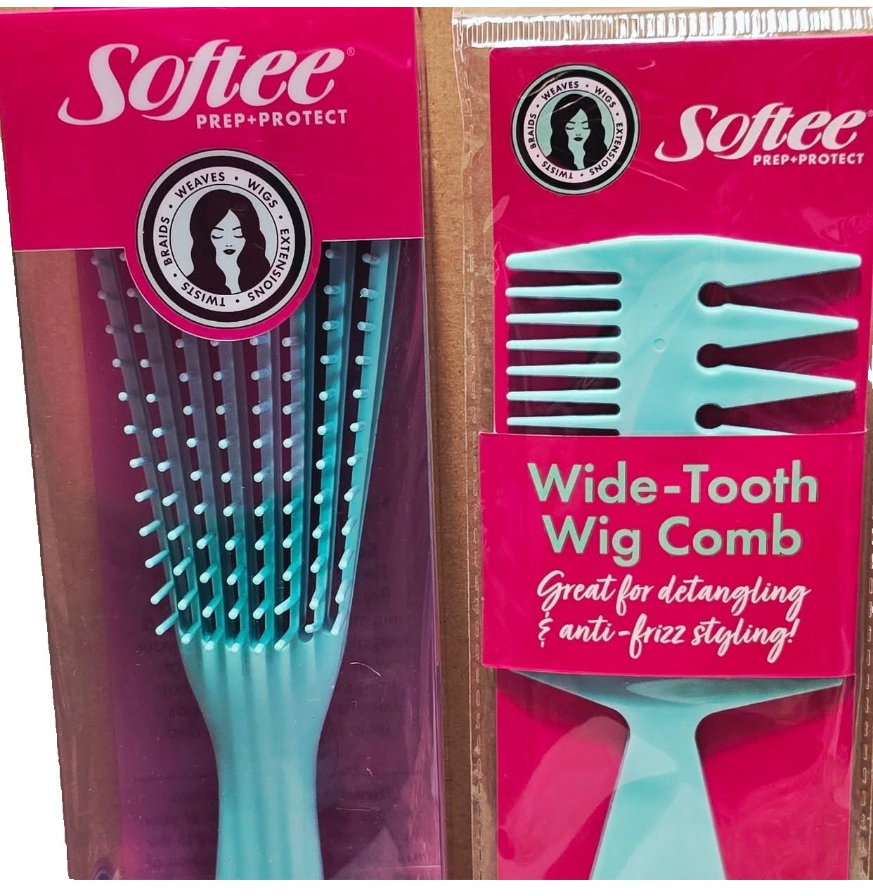 Softee Hair And Wig Brush And Comb (Set Of 2)