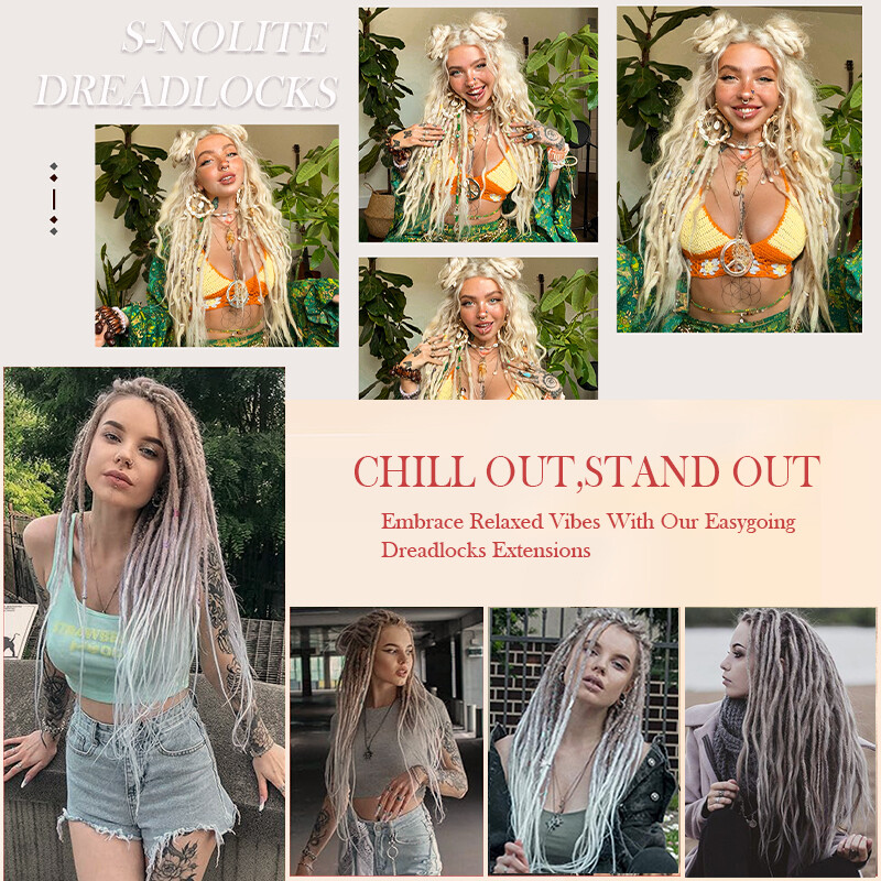 100% Real AS Human Hair Dreadlocks Extensions Crochet Braiding Hair Afro Faux US