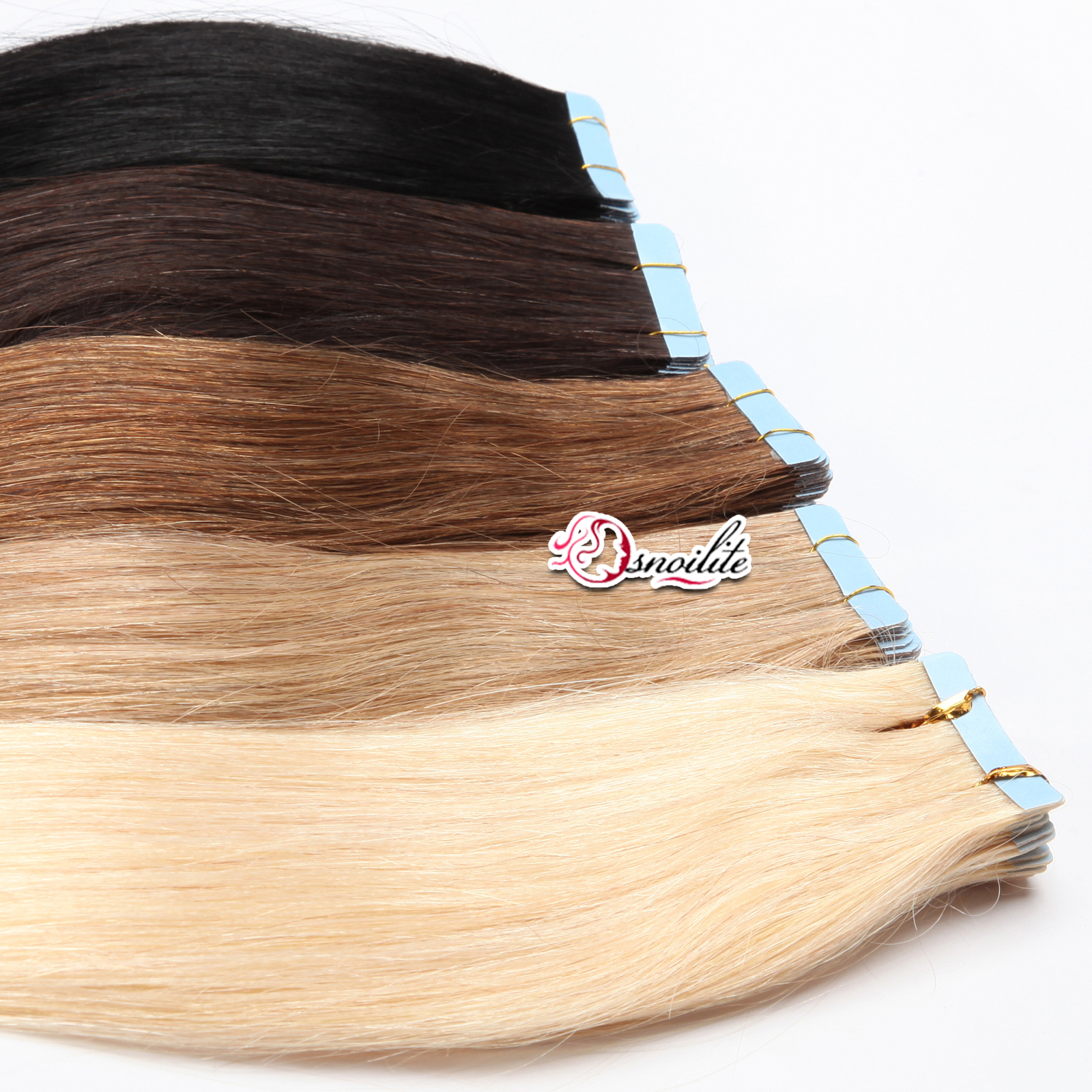 150G THICK Skin Weft Tape In 100% Human Remy Hair Extensions Full Head Highlight
