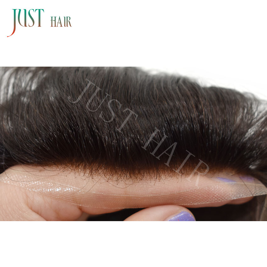 Natural Hairline French Lace Mens Toupee Full Lace Hairpieces Repalcement System