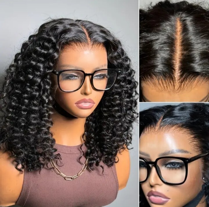13X4.5 Easy-to-Wear Glueless Deep Curly Wig For Women -20 Inch, 250% Density…