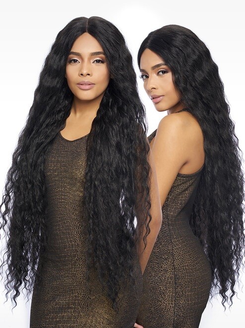 NEW LSD93 HARLEM 125 LBLONDE 6″DEEP PART SWISS LACE FRONT WIG 36″ EXTRA LONG