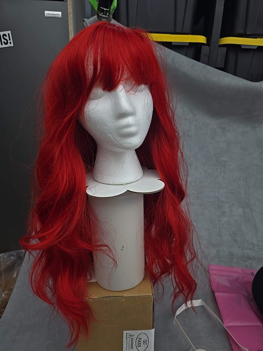 24-in Evelyn Hair Red Wig With Bangs
