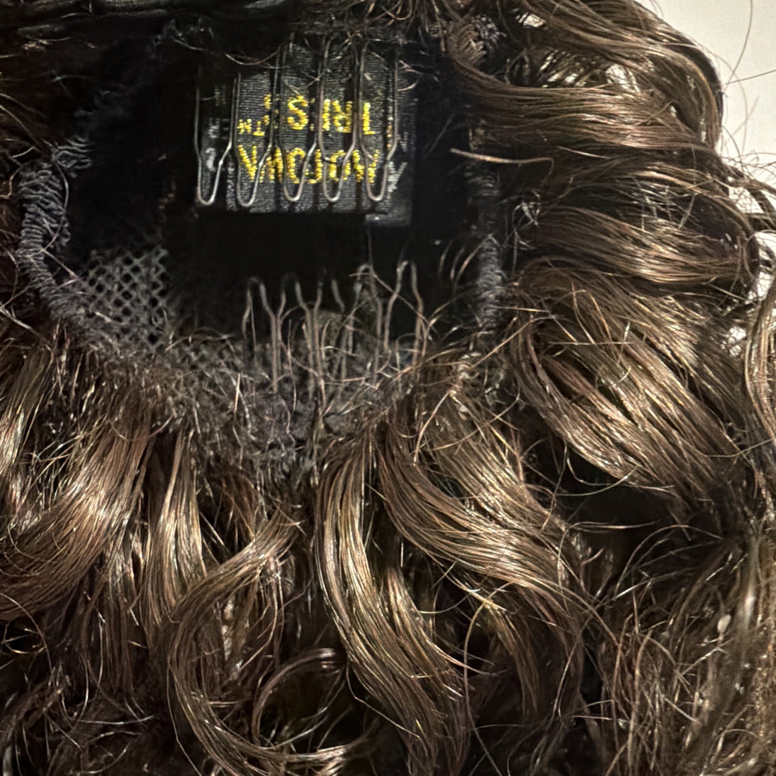Lone Kalon Clip-In Curly Synthetic Hair Extension Dark Brown 6 in