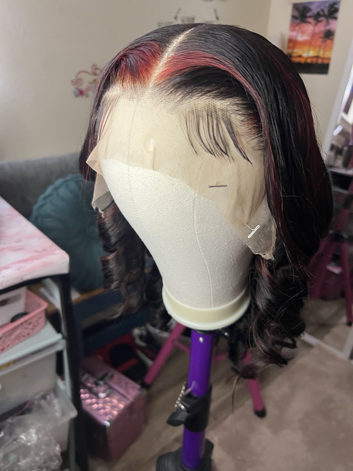 Custom 18 Inch 4×4 Closure Human Hair Wig 180% Density Transparent Lace Wig
