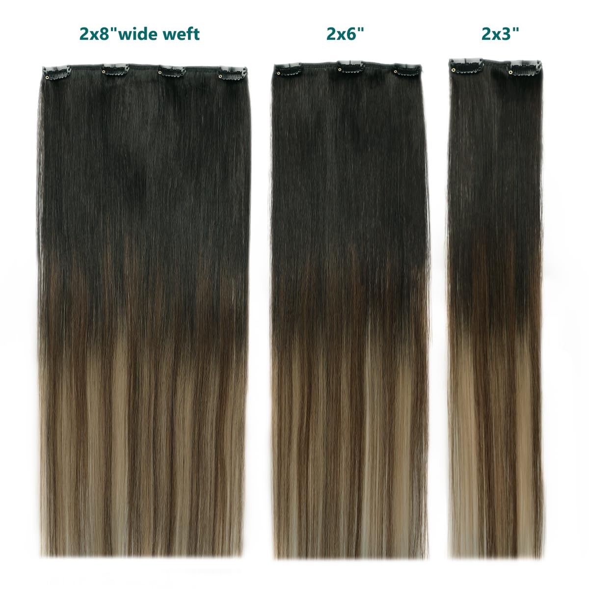 Surnel Clip In Hair Extensions Natural Black To Chocolate Brown And Caramel
