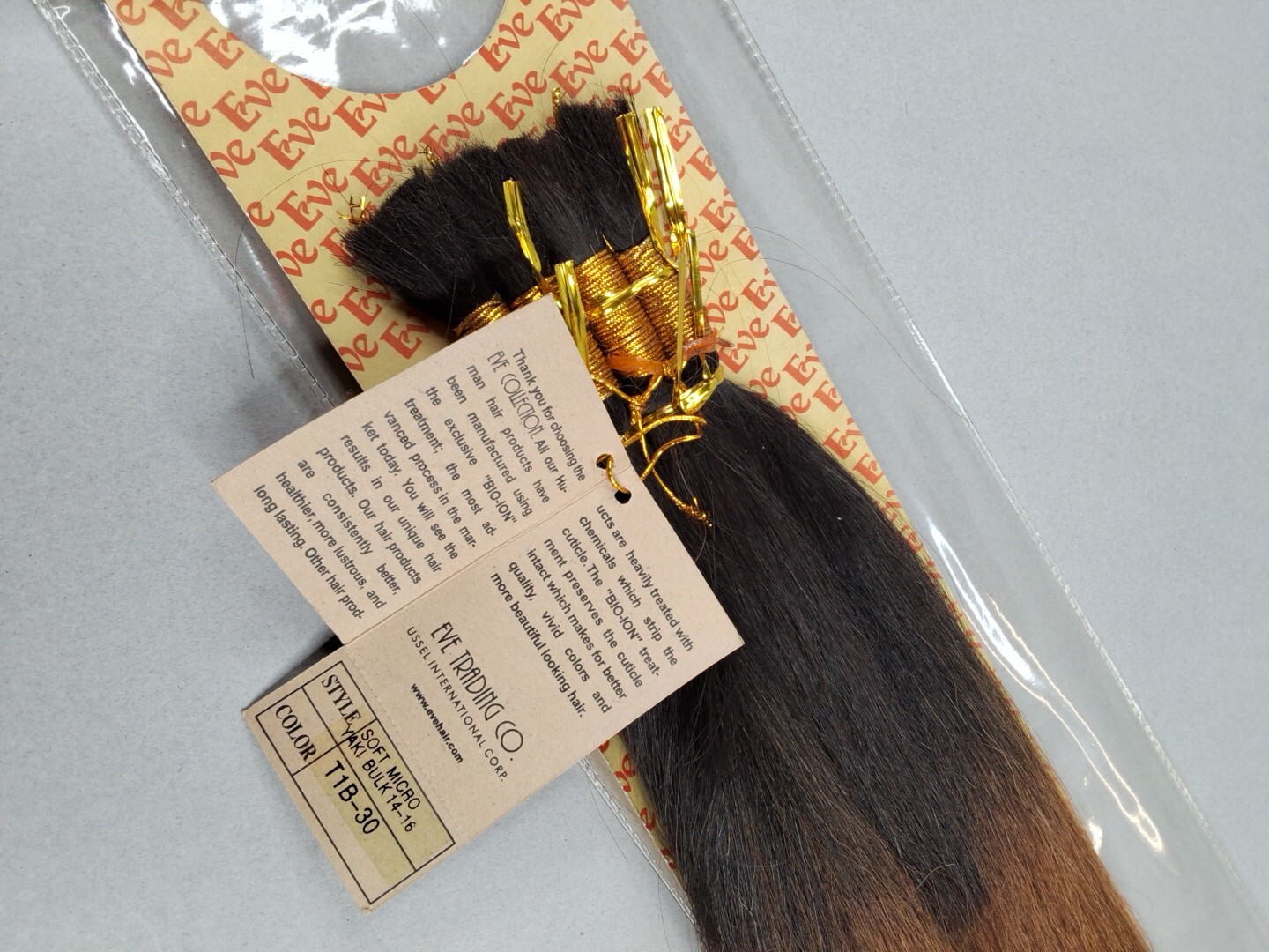 14” 100% Human Hair #T1B/30 Dark Root Brown Straight Yaki Bulk Micro Braid Hair