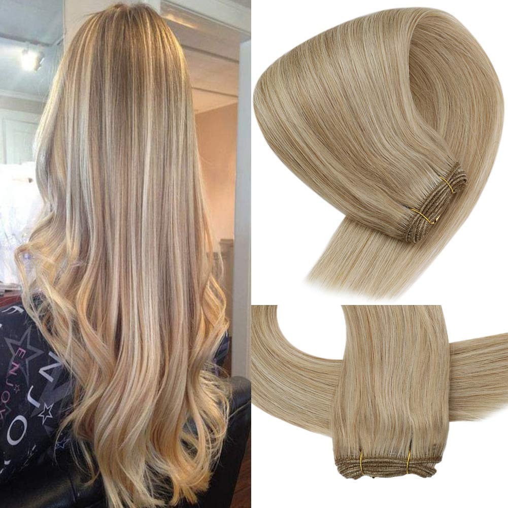 Sew In Premium Human Hair Extensions Bundles Thick Real Remy Weaves Double Weft