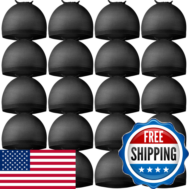 Teenitor Wig Capblack Wig Cap 20 Pieces Wig Caps Black Stocking Caps For Men