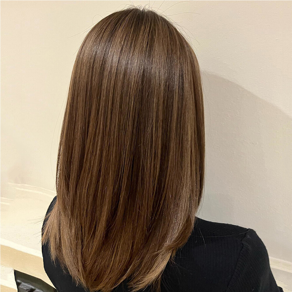 100% Human Hair Lace Front Wigs Ombre Highlight Brown 4×4 Lace Front Wig