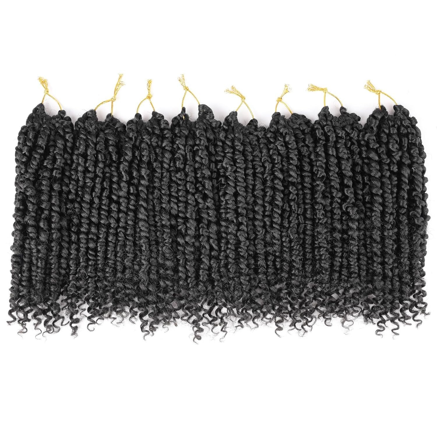 10 Inch Pre-Looped Passion Twist Crochet Hair – 8 Packs Pretwisted Bohemian Brai