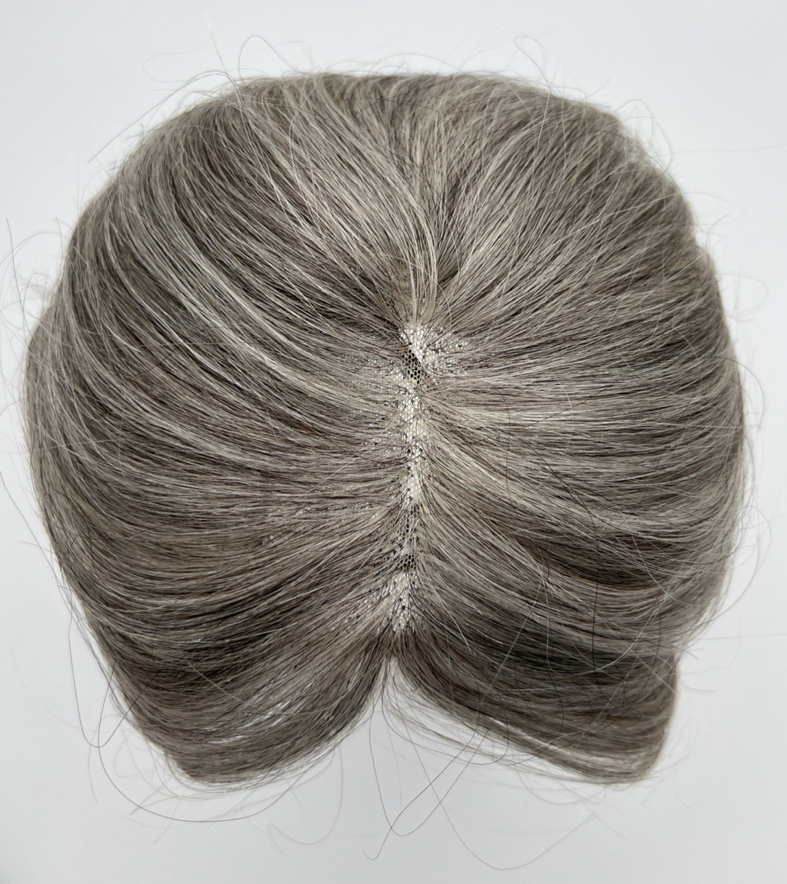 Dark Gray & Black Mixed 100% Human 10in Women Hair Topper