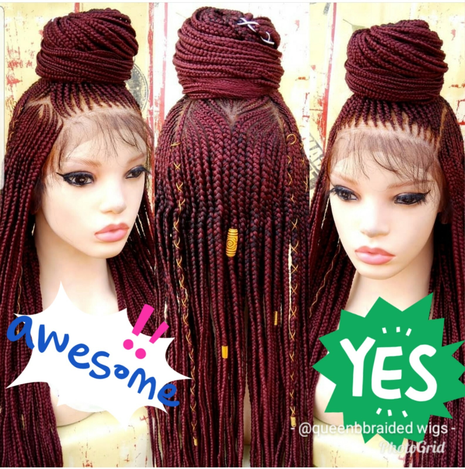 Braided wig: full lace Handmade Cornrows braids,PRE-ORDER ONLY.2-3WEEKS. Loc USA