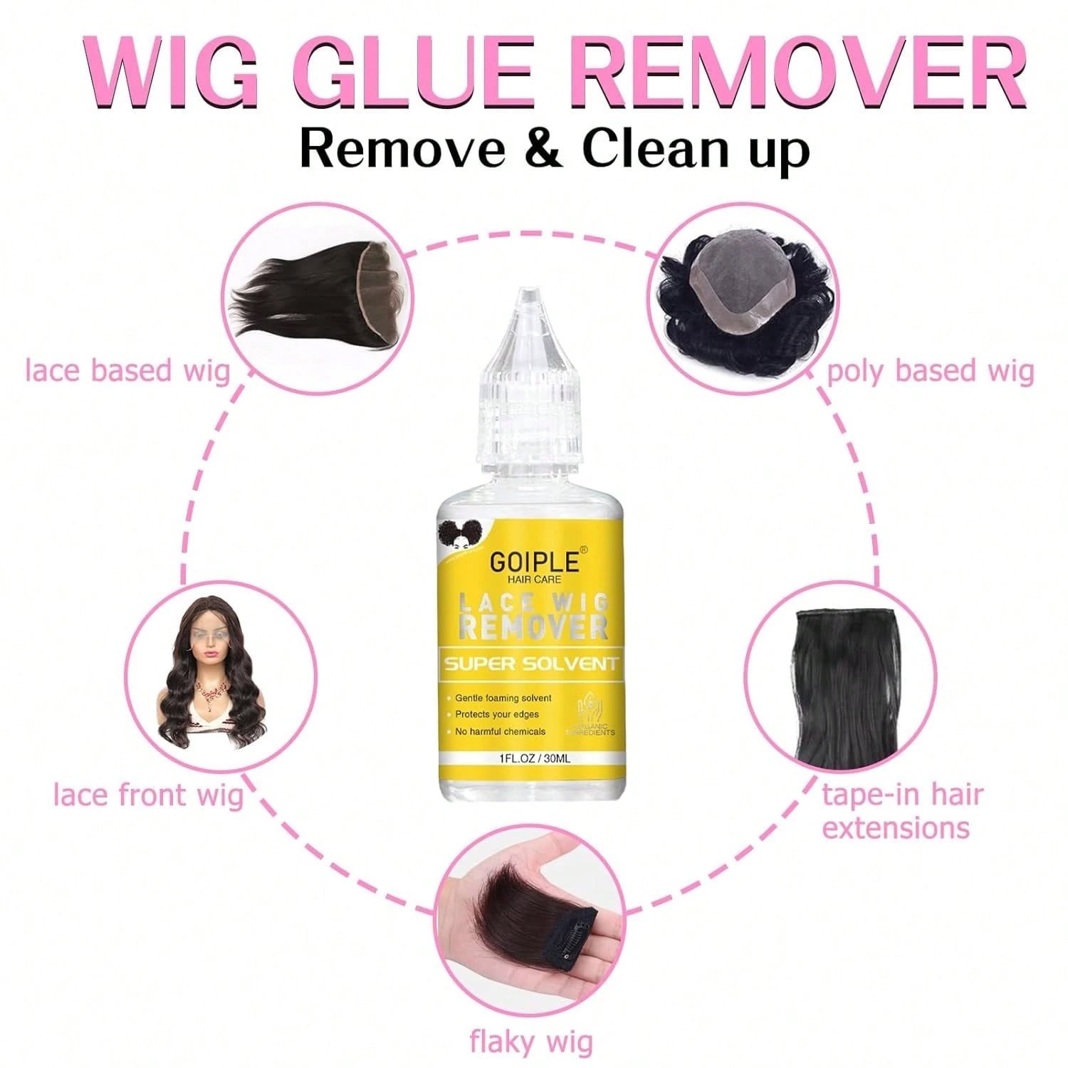 Waterproof Lace Wig Glue Kit Melting Spray Remover Band Caps