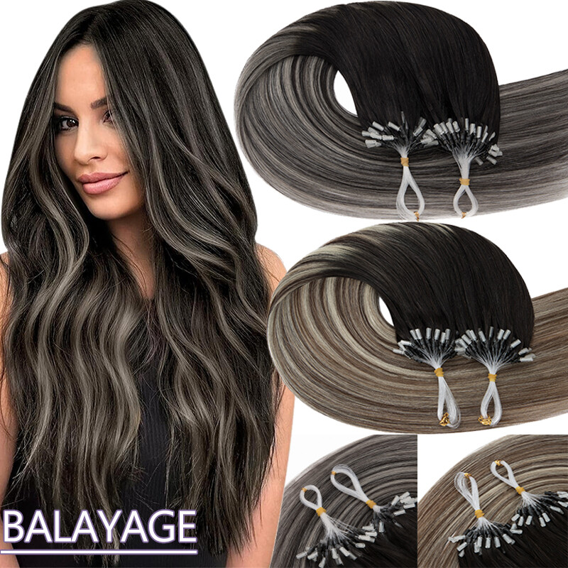 Micro Ring Russian Remy Human Hair Extensions Micro Loop Beads Real Hair 150G