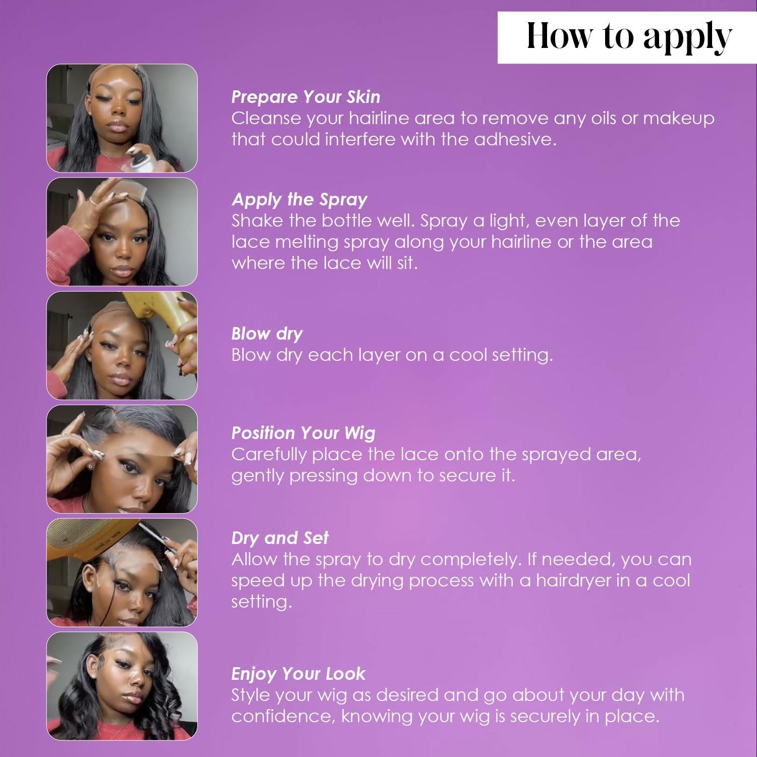 Lace Melting Spray, Ashy Lace Melting Spray for Lace Wigs, Lace Bond Spray, E…
