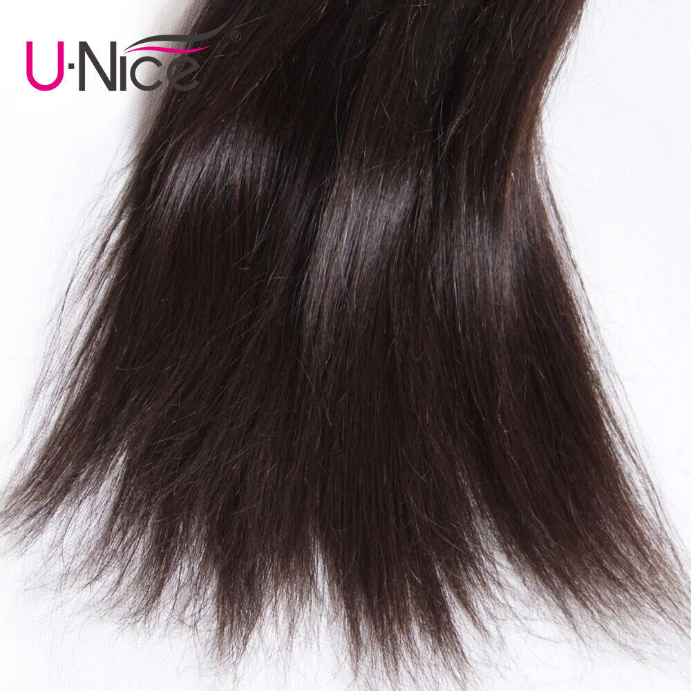 UNice Hair Indian Straight Bundles Human Hair Extensions Virgin Hair Weaves Weft