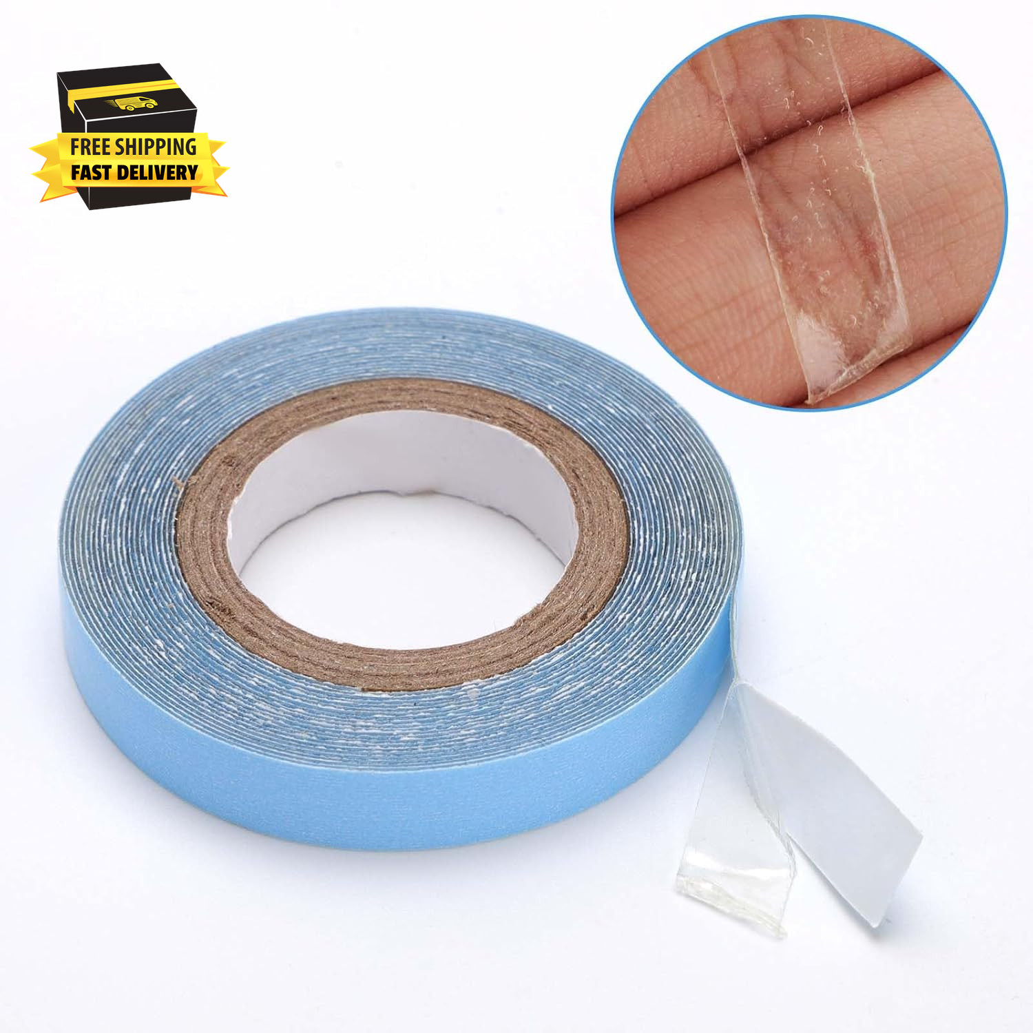 2 Rolls Hair Extension Tape, 9.84 Feet Hair Wig Tape Double Sided Adhesive Tape