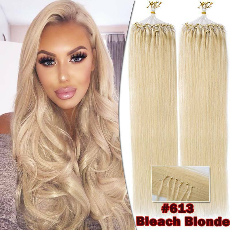 Micro Ring Hair Extensions Micro Link Human Hair Loop Micro Beads Brazilian Hair