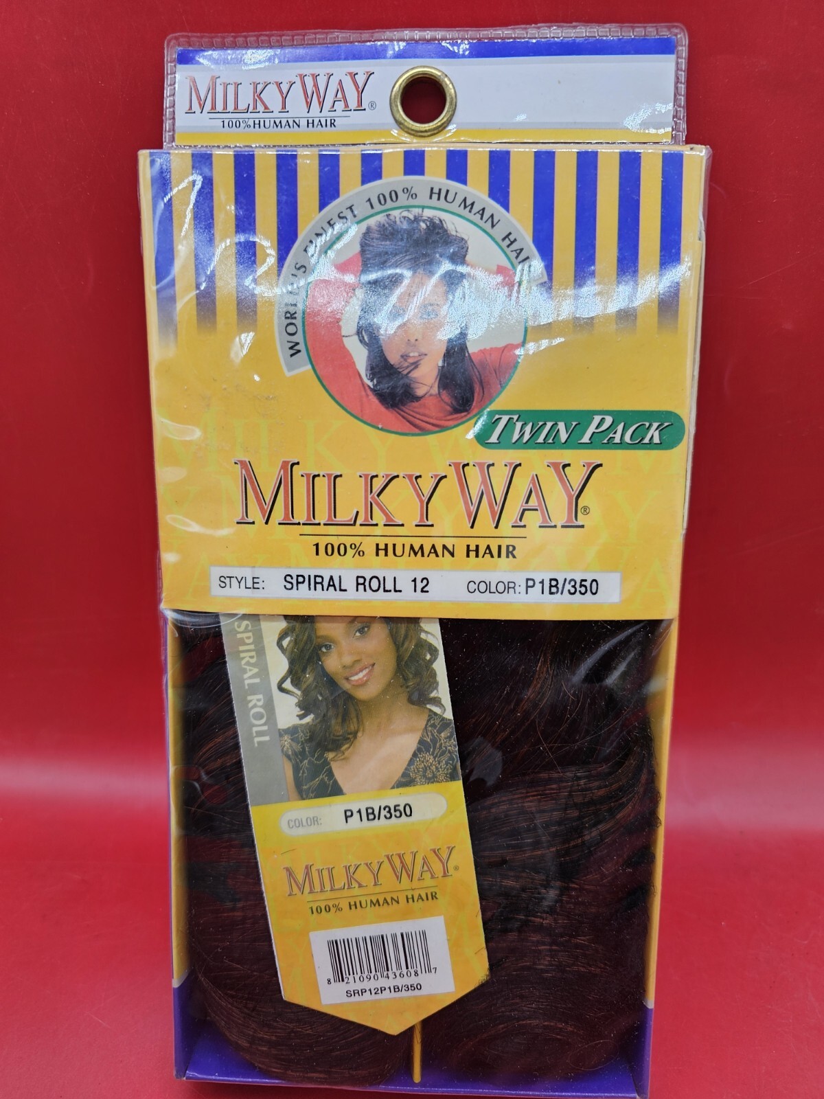 Shake-N-Go Milky Way Spiral Roll 12 Twin Pack 100% Human Hair Color P1B/350 …