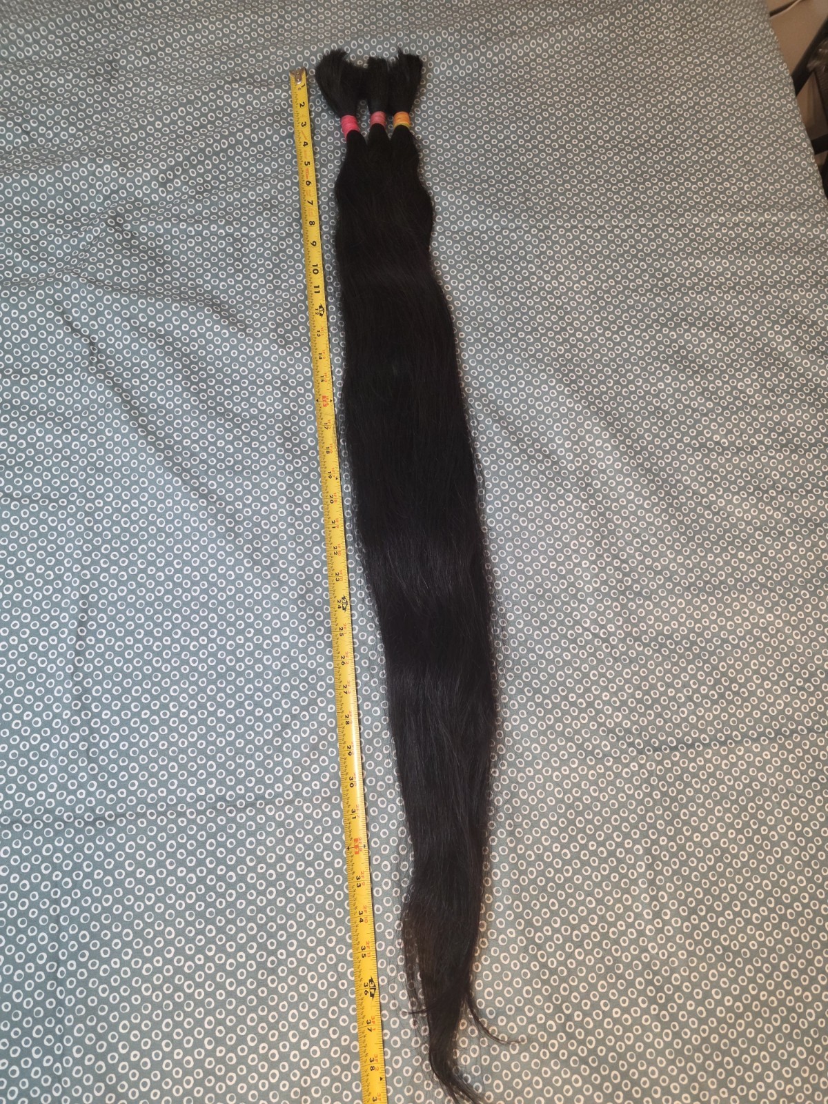 Black Human Hair ponytail Straight Hair 38-40 inches 3pcs 100-110 grams each