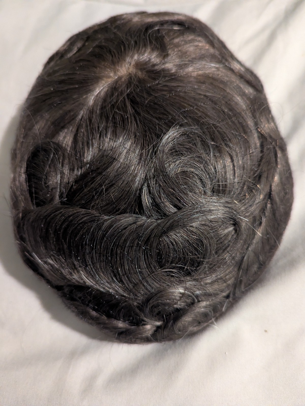 Mens Toupee Human Hair Replacement System Durable Fine Mono Lace Poly Hairpiece