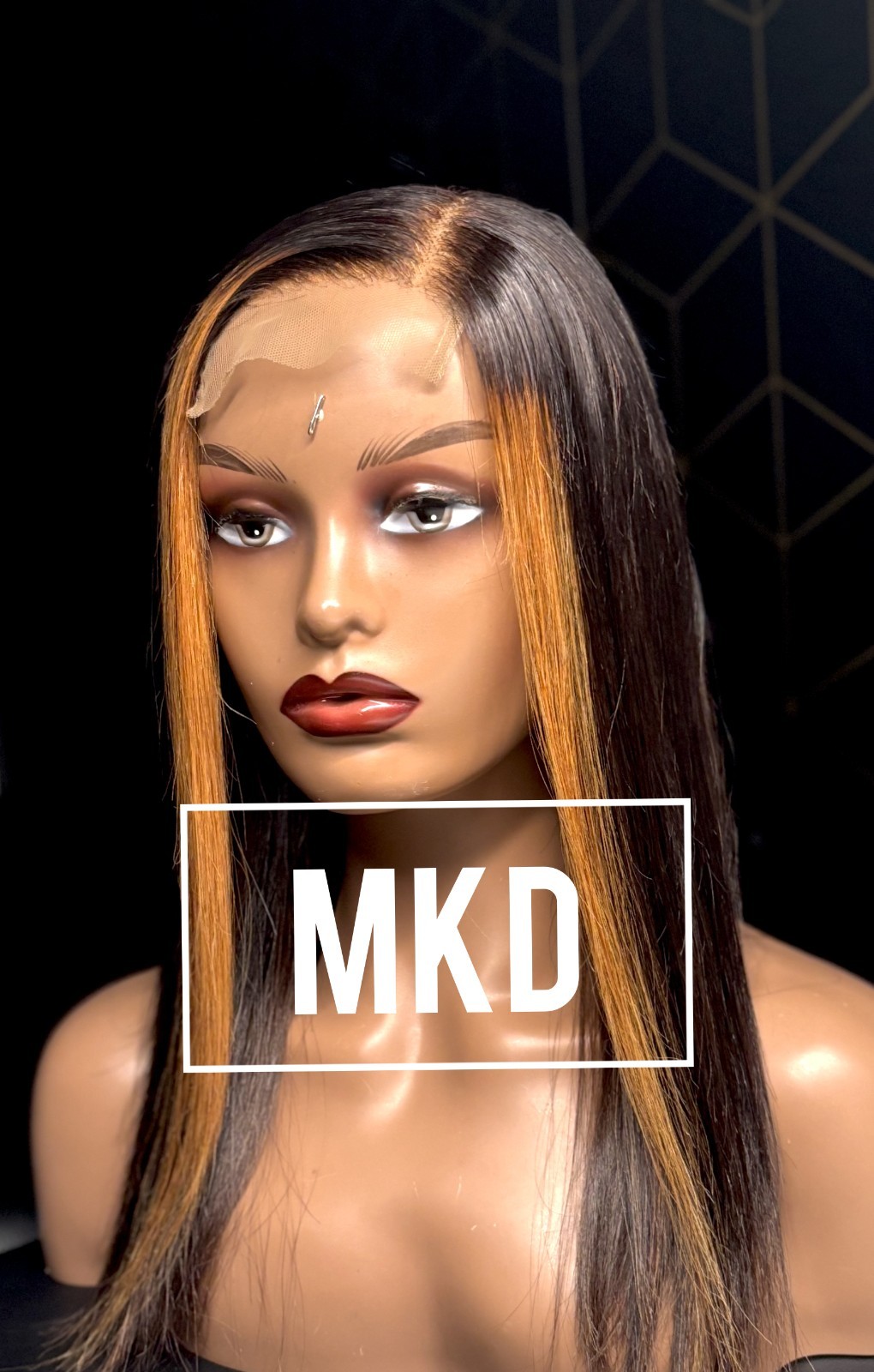 Glueless Lace Front Human Hair Wigs Custom Color 180% Density Remy BodyWave”