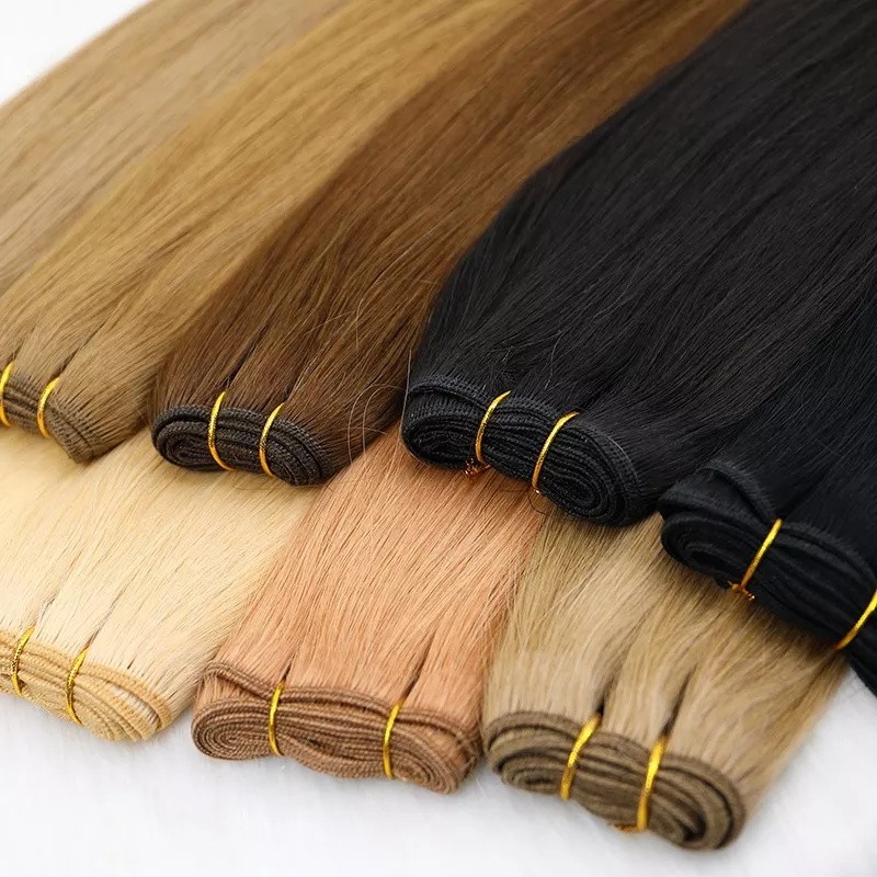 Sew In Premium Human Hair Extensions Bundles Thick Real Remy Weaves Double Weft