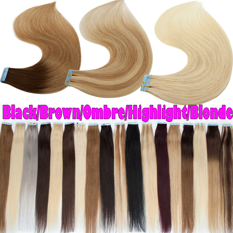 Thick Russian Tape In Human Hair Rxtensions 18″ Tape In Extensions Hair Tapes 18