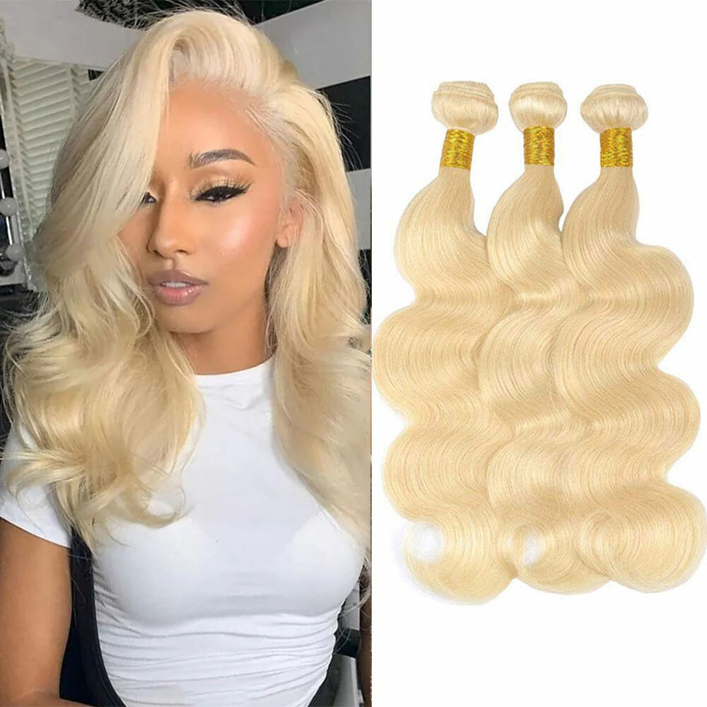 Sew in Blonde Bundle 100% Unprocessed Brazilian Human Hair Weft Weave Extensions