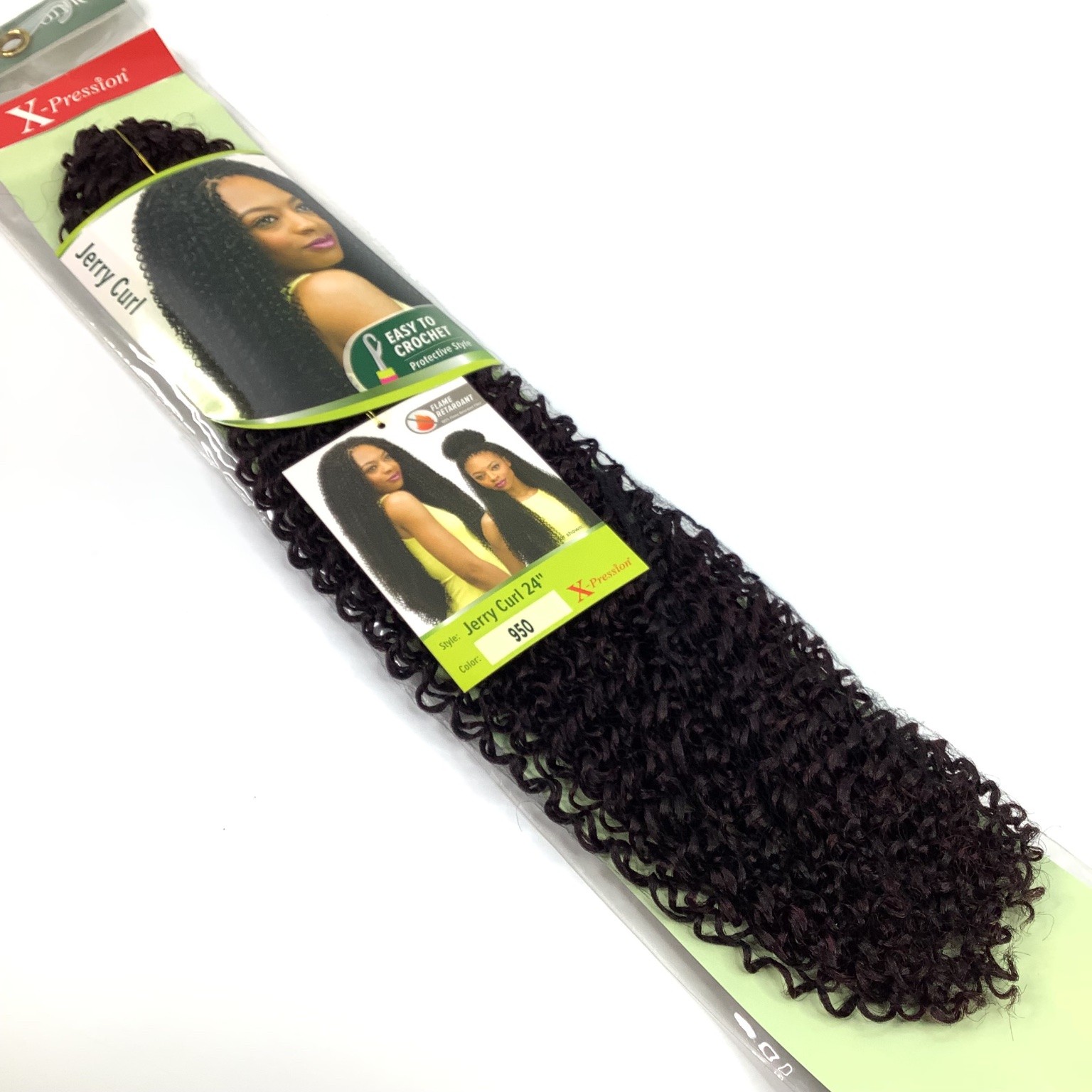 X-Pression Jerry Curl Hair Extensions 24″ Color 950 Crochet Braid
