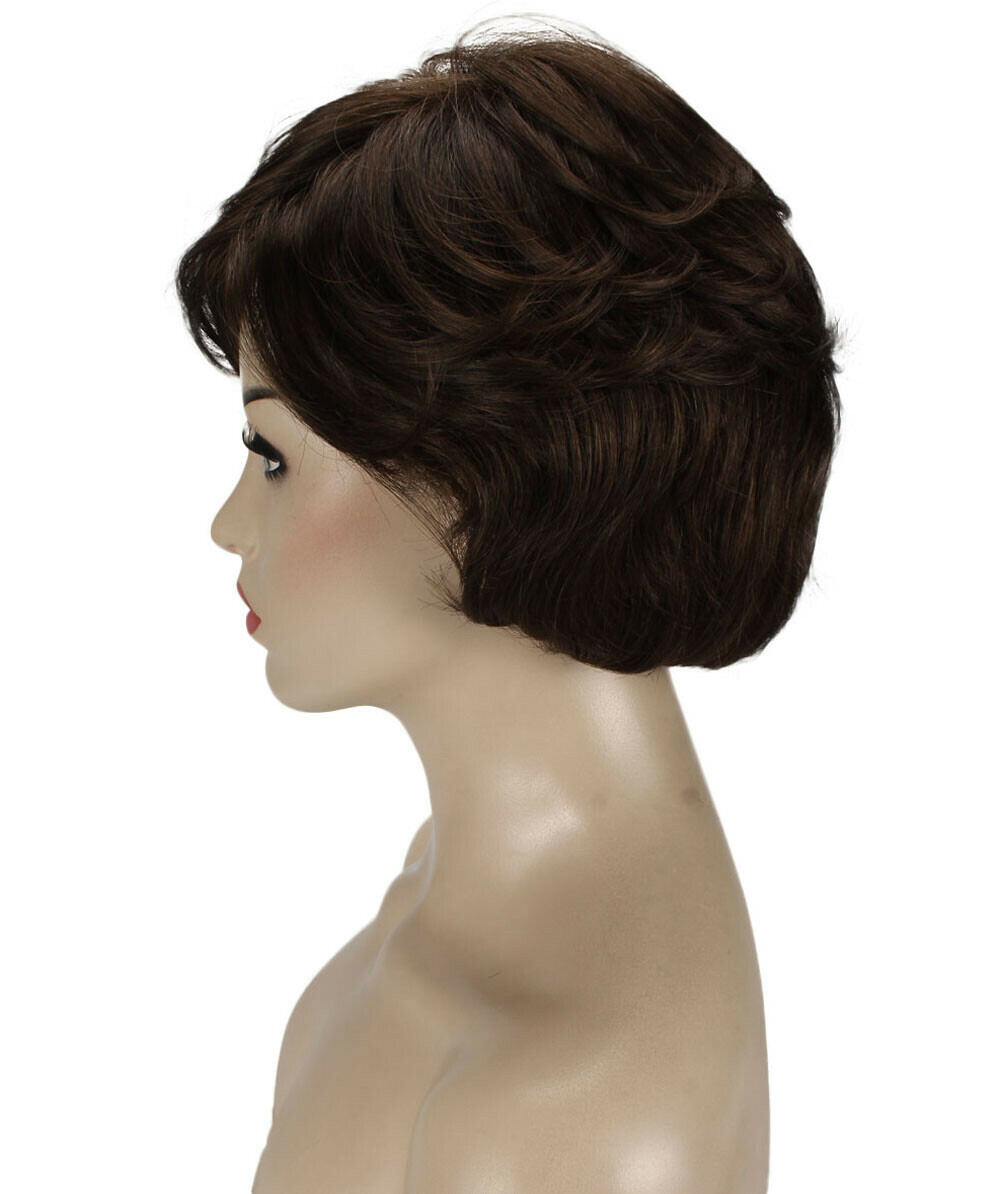 Lana – Straight Kanekalon Synthetic Fiber Full Wig, 3.25 – 6.5 in, Medium Brown