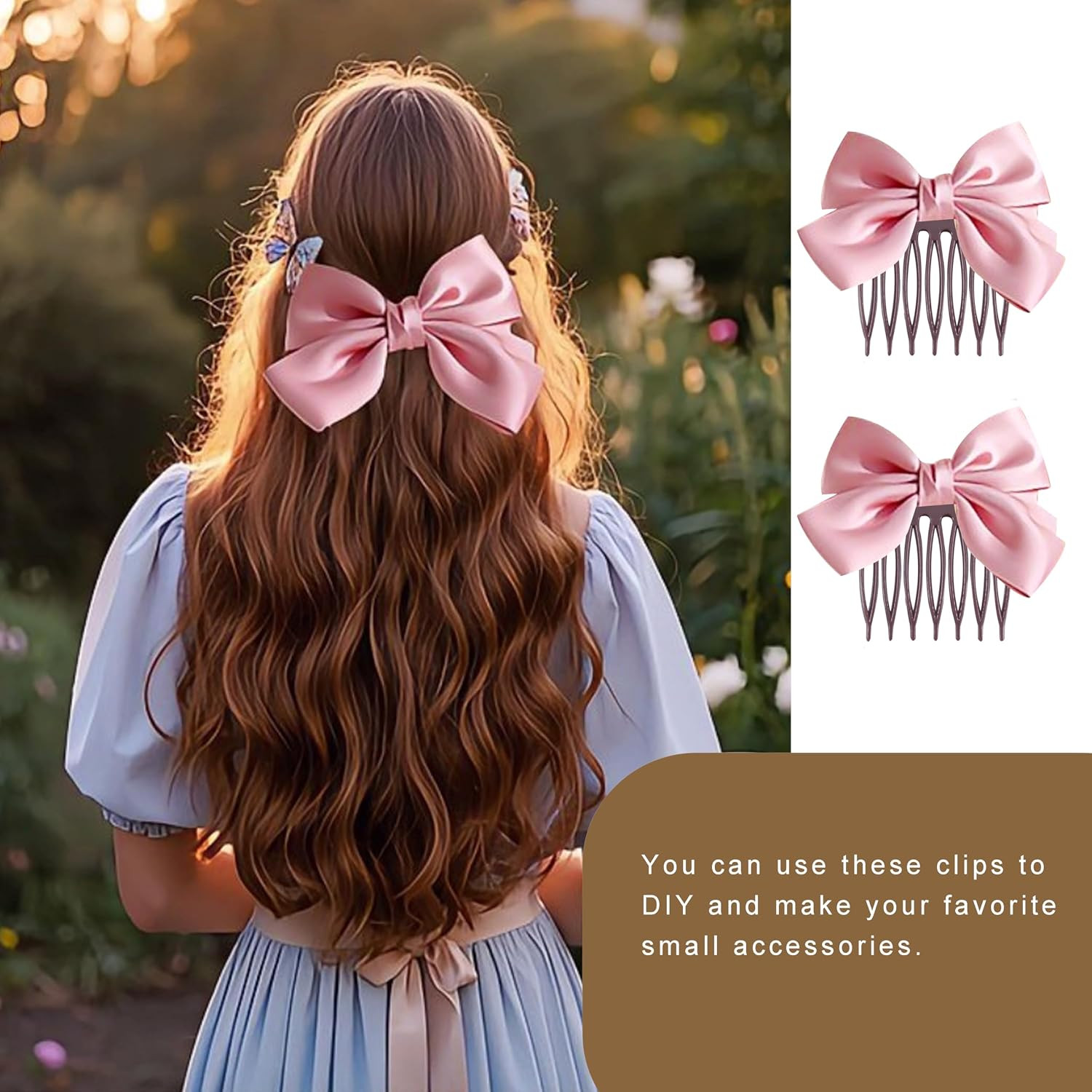 50 PCS Plastic Combs for Wig Making – 7 Teeth Hair Combs, Wig Cap Accessories