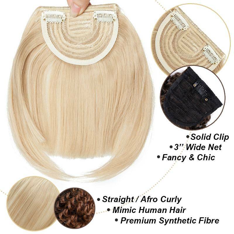 Natural Air Fringe Bangs Clip In Hair Extension One Piece Real Thick as Human