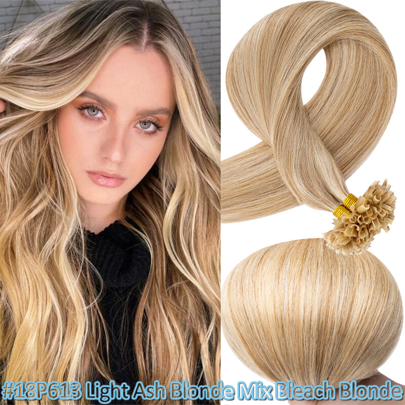 CLEARANCE Nail U Tip Human REAL Remy Hair Extensions Pre Bonded Keratin 1G 0.5G