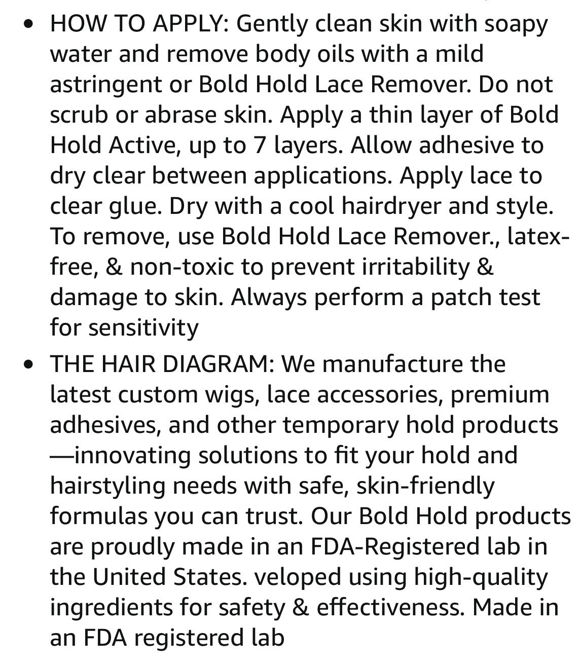 The Hair Diagram Bold Hold Active Reloaded Strong Wig Adhesive Glue 1.3fl oz NEW