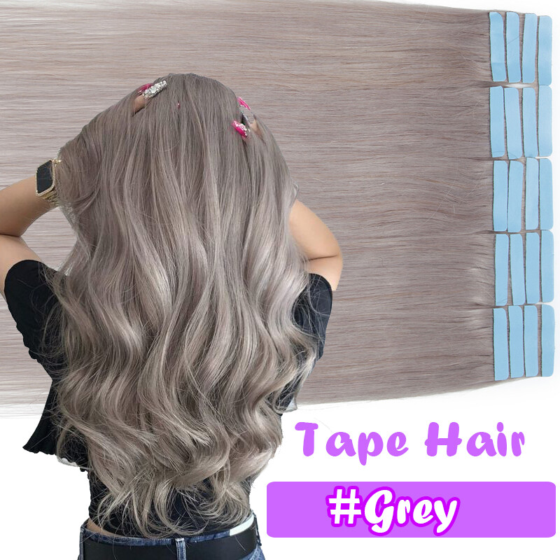 Thick Skin Weft Tape In Remy Human Hair Extensions Full Head Brown 200g 80pcs 9A
