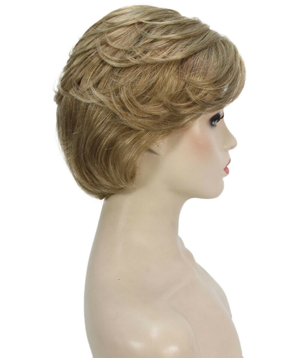 Lana – Straight Kanekalon Synthetic Fiber Full Wig, 3.25 – 6.5 in, Ash Blonde